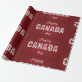 Papier Cadeau Joyeuse fête du Canada (Déroulé)