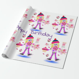 Papier Cadeau Joyeuse Fille Wacky Wacky