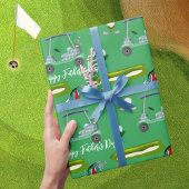 Papier Cadeau Joyeuse journée de golf de Fête des pères