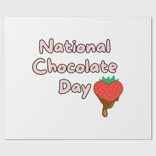 Papier Cadeau Joyeuse journée nationale du chocolat (Plat)