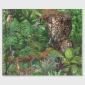 Papier Cadeau Joyeuse jungle africaine (Plat)