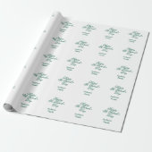 Papier Cadeau Joyeuse Saint-Patrick famille nom vert minimal (Déroulé)