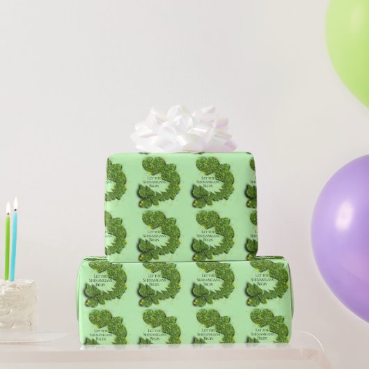 Papier Cadeau Joyeuse Saint Patrick, que les Shenanigans commenc (Cadeaux de fête)