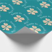 Papier Cadeau Joyeuse Saint-Patrick Trèfle (Coin)