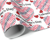 Papier Cadeau Joyeuse Saint-Valentin (Coin rond)