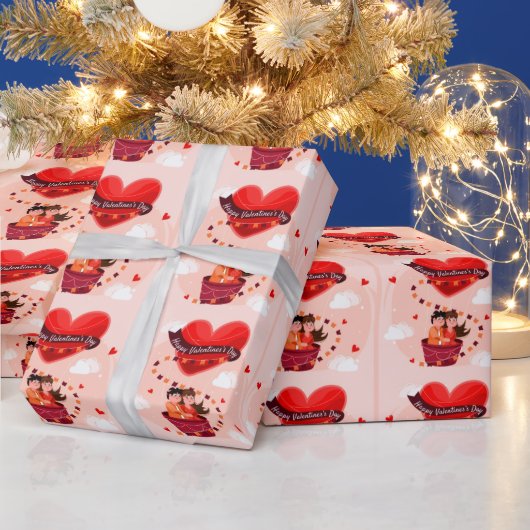 Papier Cadeau Joyeuse Saint-Valentin (Vacances)