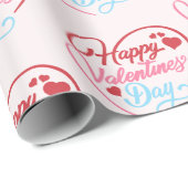 Papier Cadeau Joyeuse Saint-Valentin (Coin rond)