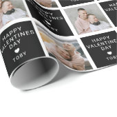 Papier Cadeau Joyeuse Saint-Valentin | 2 vacances photo (Coin rond)