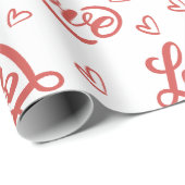 Papier Cadeau Joyeuse Saint Valentin amour à toi (Coin rond)