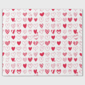 Papier Cadeau Joyeuse Saint Valentin cœurs d'amour (Plat)
