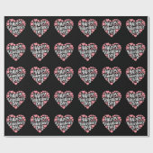 Papier Cadeau Joyeuse Saint Valentin drôle Cœur Amour Valentin (Plat)