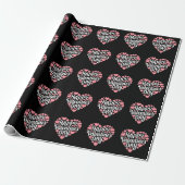 Papier Cadeau Joyeuse Saint Valentin drôle Cœur Amour Valentin (Déroulé)