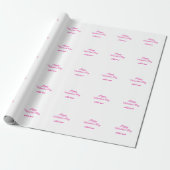 Papier Cadeau Joyeuse Saint-Valentin texte rose nom message (Déroulé)