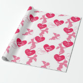 Papier Cadeau Joyeuse Saint-Valentin Vous êtes mon ange (Déroulé)