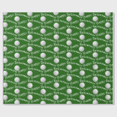 Papier Cadeau Joyeuses balles de golf de retraite (Plat)