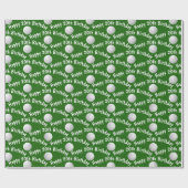 Papier Cadeau Joyeuses balles de golf du 20e anniversaire (Plat)