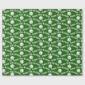 Papier Cadeau Joyeuses balles de golf du 25e anniversaire (Plat)