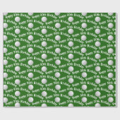 Papier Cadeau Joyeuses balles de golf du 30e anniversaire (Plat)