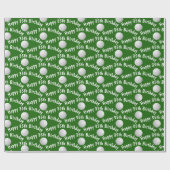 Papier Cadeau Joyeuses balles de golf du 35e anniversaire (Plat)