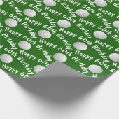 Papier Cadeau Joyeuses balles de golf du 60e anniversaire (Coin)