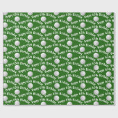 Papier Cadeau Joyeuses balles de golf du 65e anniversaire (Plat)