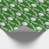 Papier Cadeau Joyeuses balles de golf du 65e anniversaire (Coin)