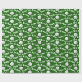 Papier Cadeau Joyeuses boules de golf du 70e anniversaire (Plat)