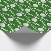 Papier Cadeau Joyeuses boules de golf du 70e anniversaire (Coin)