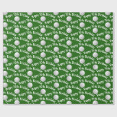 Papier Cadeau Joyeuses boules de golf du 75e anniversaire (Plat)