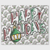 Papier Cadeau Joyeuses fêtes - (Plat)