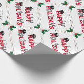 Papier Cadeau Joyeuses Fêtes À Cycliste (Coin)