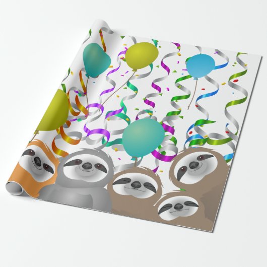 Papier Cadeau Joyeuses fêtes d'anniversaire (Déroulé)