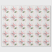 Papier Cadeau Joyeuses fêtes de baseball pour Noël et Nouvel An (Plat)