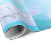 Papier Cadeau Joyeuses Fêtes de bébé de joint de Pôle Nord (Coin rond)