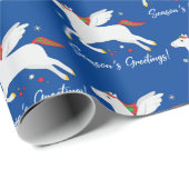 Papier Cadeau Joyeuses Fêtes de la constellation Pegasus (Coin rond)