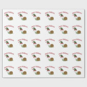 Papier Cadeau Joyeuses fêtes ! Elfe de l'escargot (Plat)