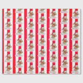 Papier Cadeau Joyeuses fêtes Homme en pain d'épice au lait (Plat)