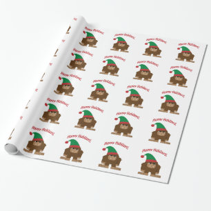 Papier Cadeau Joyeuses fêtes ! Noël Bigfoot