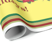 Papier Cadeau Joyeuses fêtes - Nouvel An, Noël (Coin rond)