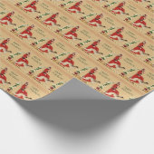 Papier Cadeau Joyeuses fêtes Papier à envelopper de Borzoi (Coin)