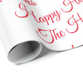 Papier Cadeau Joyeuses Fêtes Personnalisées (Coin rond)