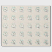 Papier Cadeau Joyeuses fêtes Texte modifiable Foliage d'hiver (Plat)