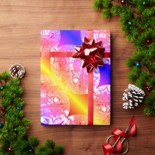 Papier Cadeau Joyeuses jolies bulles de Noël (Cadeau de vacances)