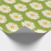 Papier Cadeau Joyeuses marguerites blanches colorées (Coin)