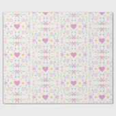 Papier Cadeau Joyeuses Pâques Message Mignon (Plat)