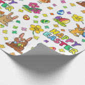 Papier Cadeau Joyeuses Pâques mignonnes (Coin)