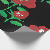 Papier Cadeau Joyeuses roses rouges