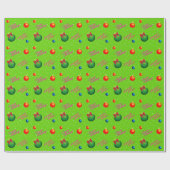 Papier Cadeau Joyeuses vacances avec Rubans et Baubles (Plat)
