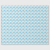 Papier Cadeau Joyeuses vacances Bauble Ornament Bleu (Plat)