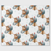 Papier Cadeau Joyeuses vacances Bunny (Plat)